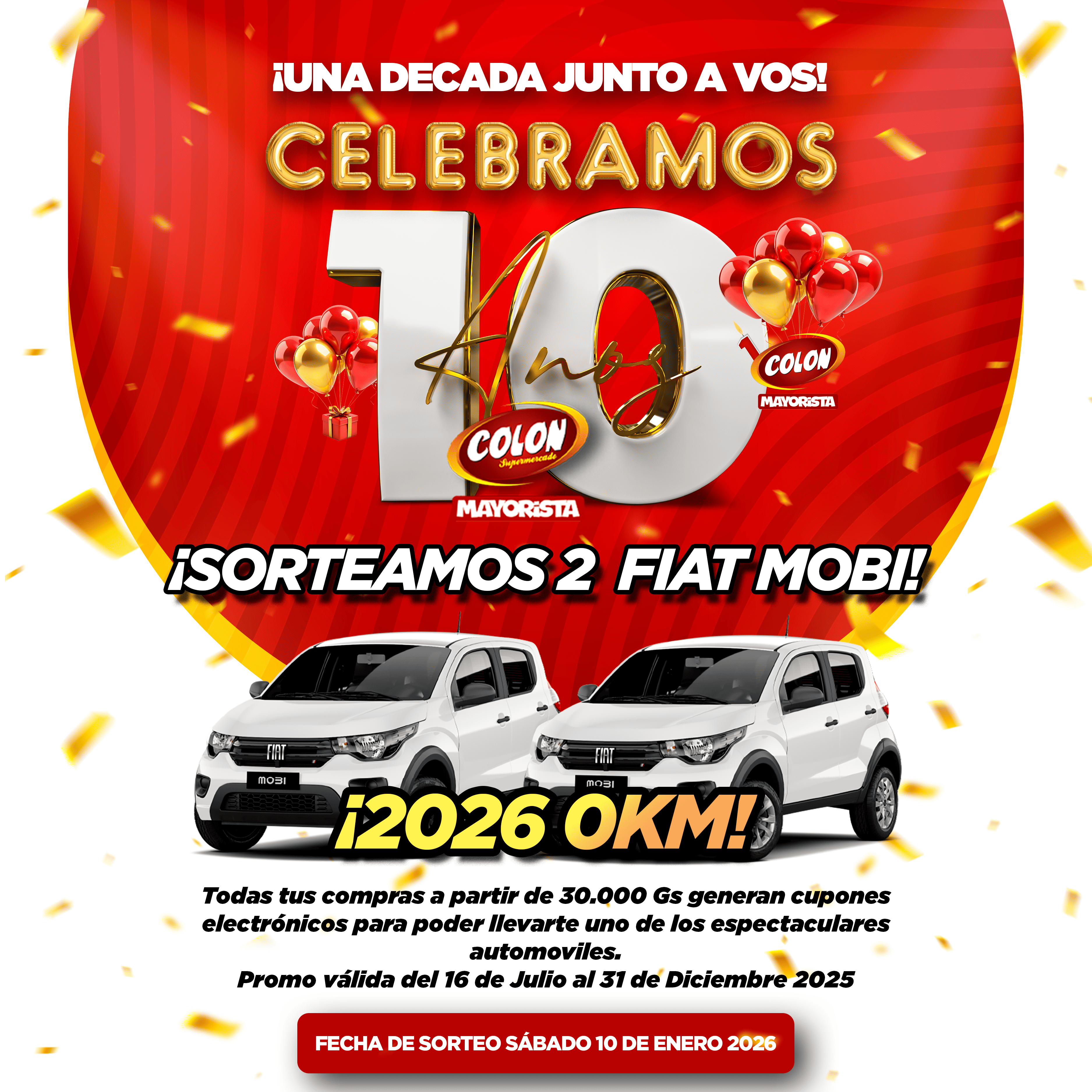 Promo Fin de Año - 2 Fiat Mobi 0 km